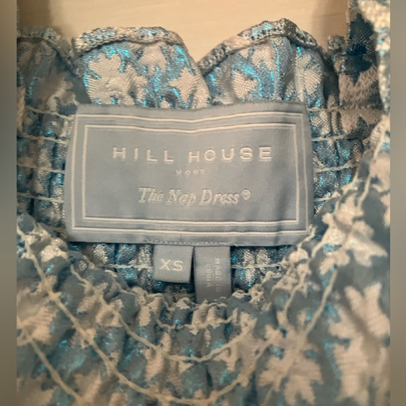 Hill House Home Ice Blue Brocade Ellie Nap Dress XS - Picture 4 of 10